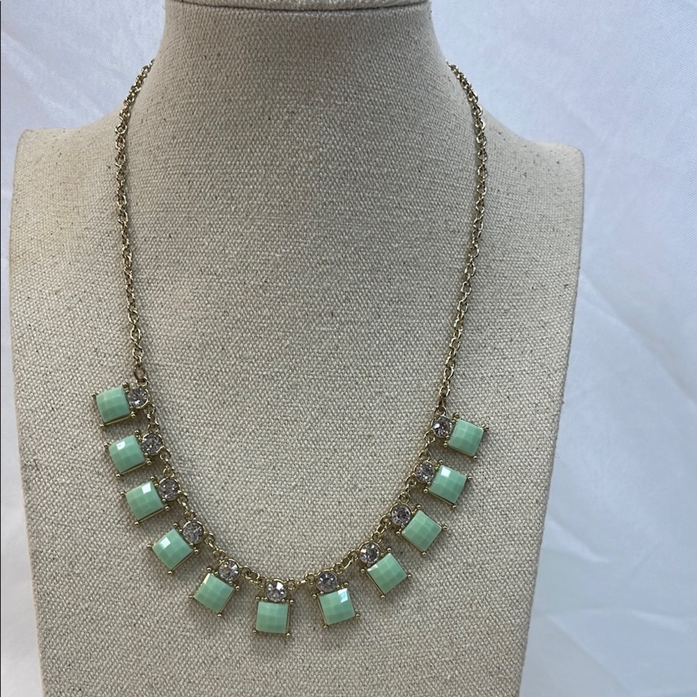 Mint Colored Stone Statement, Necklace By Etcetera - image 1